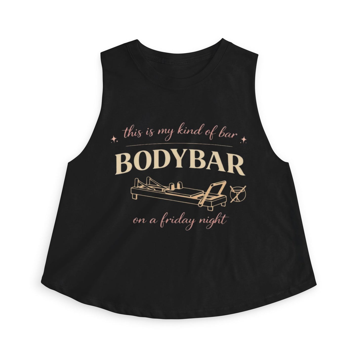 Bodybar Lounge Crop Top — "This Is My Kind of Hour" Relaxed Tank for Women
