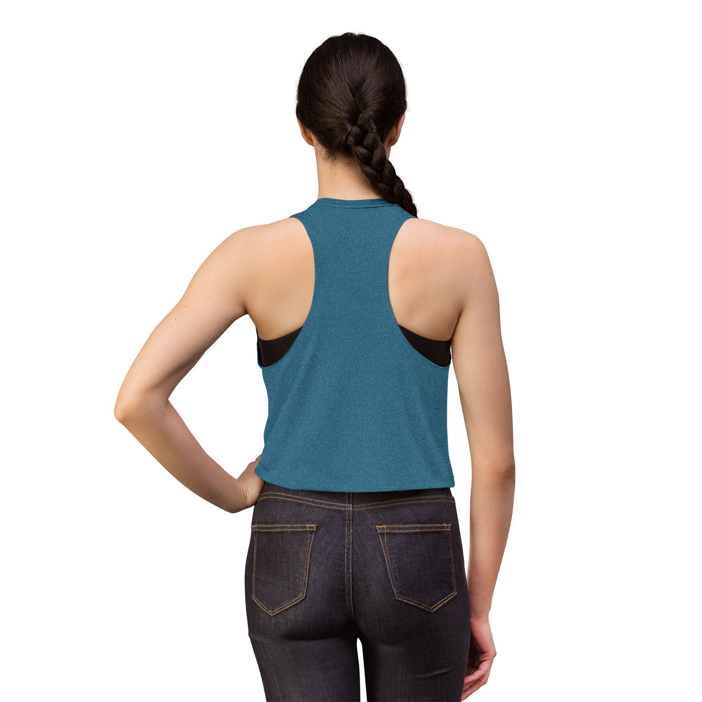 Women’s Crop Top — “Booty Under Construction” Fitness Tank Top