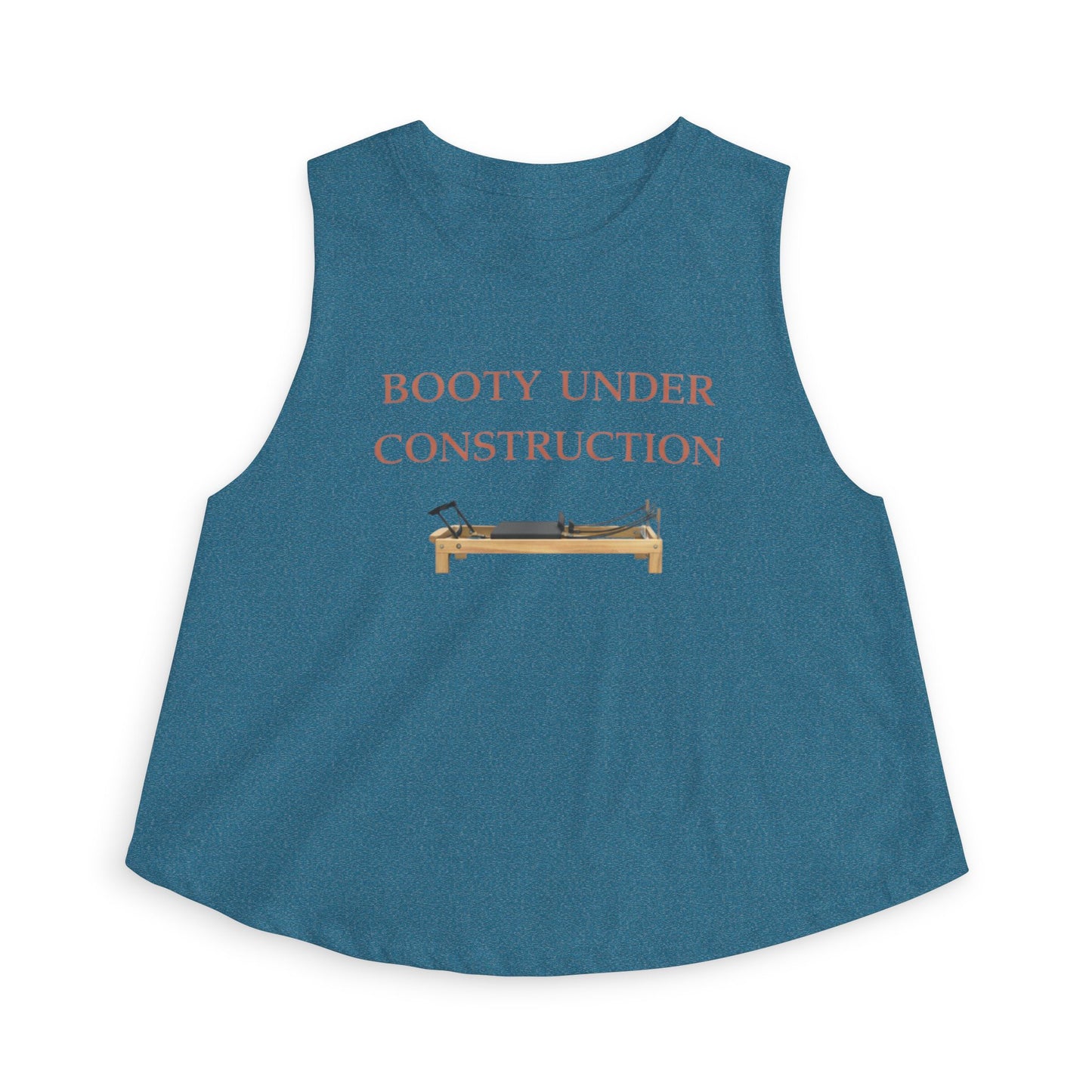 Women’s Crop Top — “Booty Under Construction” Fitness Tank Top