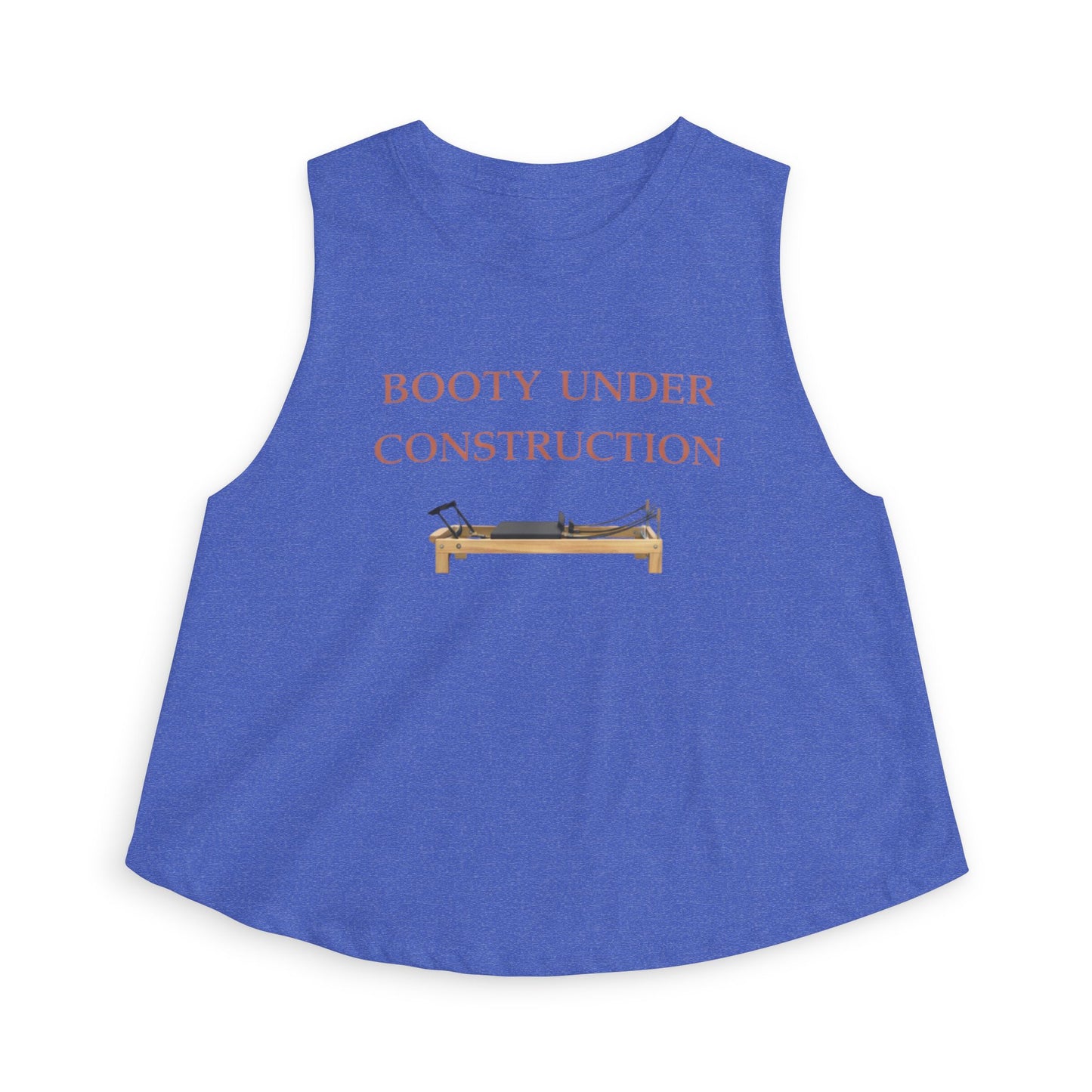 Women’s Crop Top — “Booty Under Construction” Fitness Tank Top