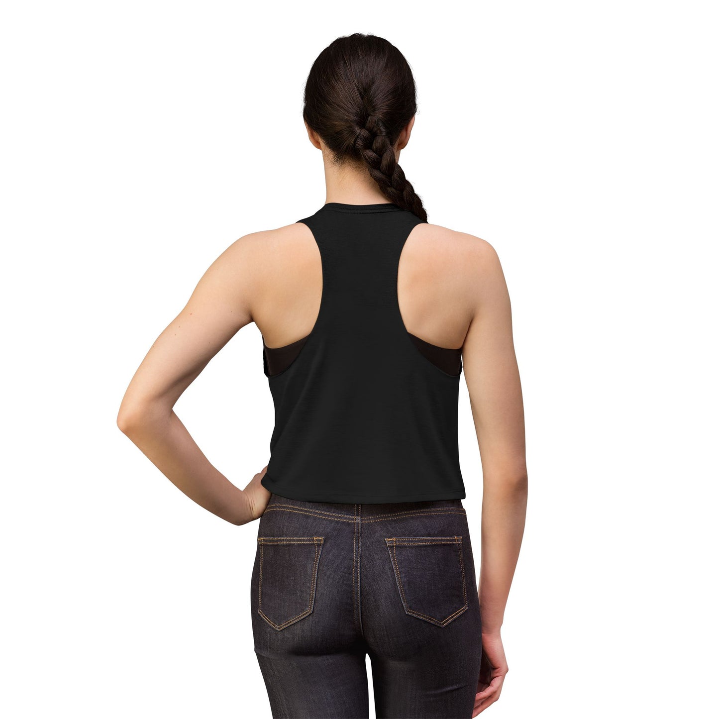 Women’s Crop Top — “Booty Under Construction” Fitness Tank Top