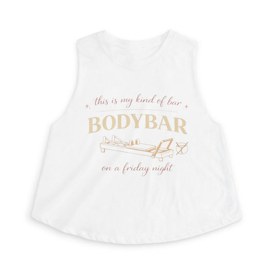 Bodybar Lounge Crop Top — "This Is My Kind of Hour" Relaxed Tank for Women