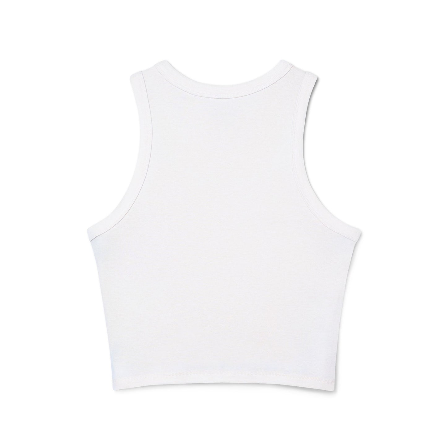Women's Racer Tank Top — "Status Loading... Please Wait" Peach Graphic