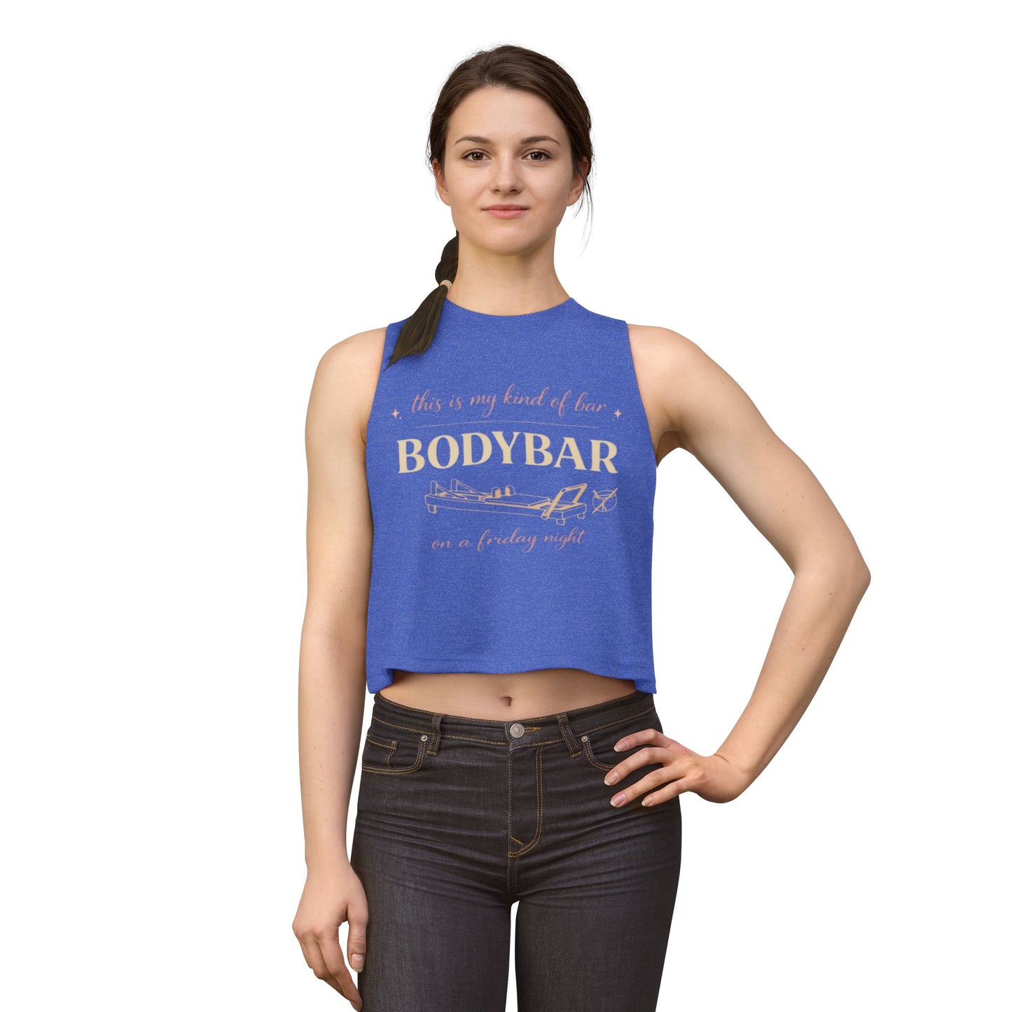 Bodybar Lounge Crop Top — "This Is My Kind of Hour" Relaxed Tank for Women