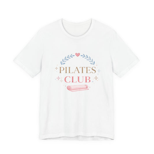 Pilates Club T‑Shirt — Cute Pastel Yoga Mat Tee for Pilates Lovers