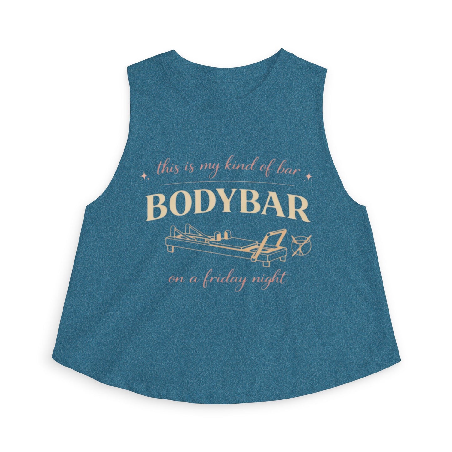 Bodybar Lounge Crop Top — "This Is My Kind of Hour" Relaxed Tank for Women