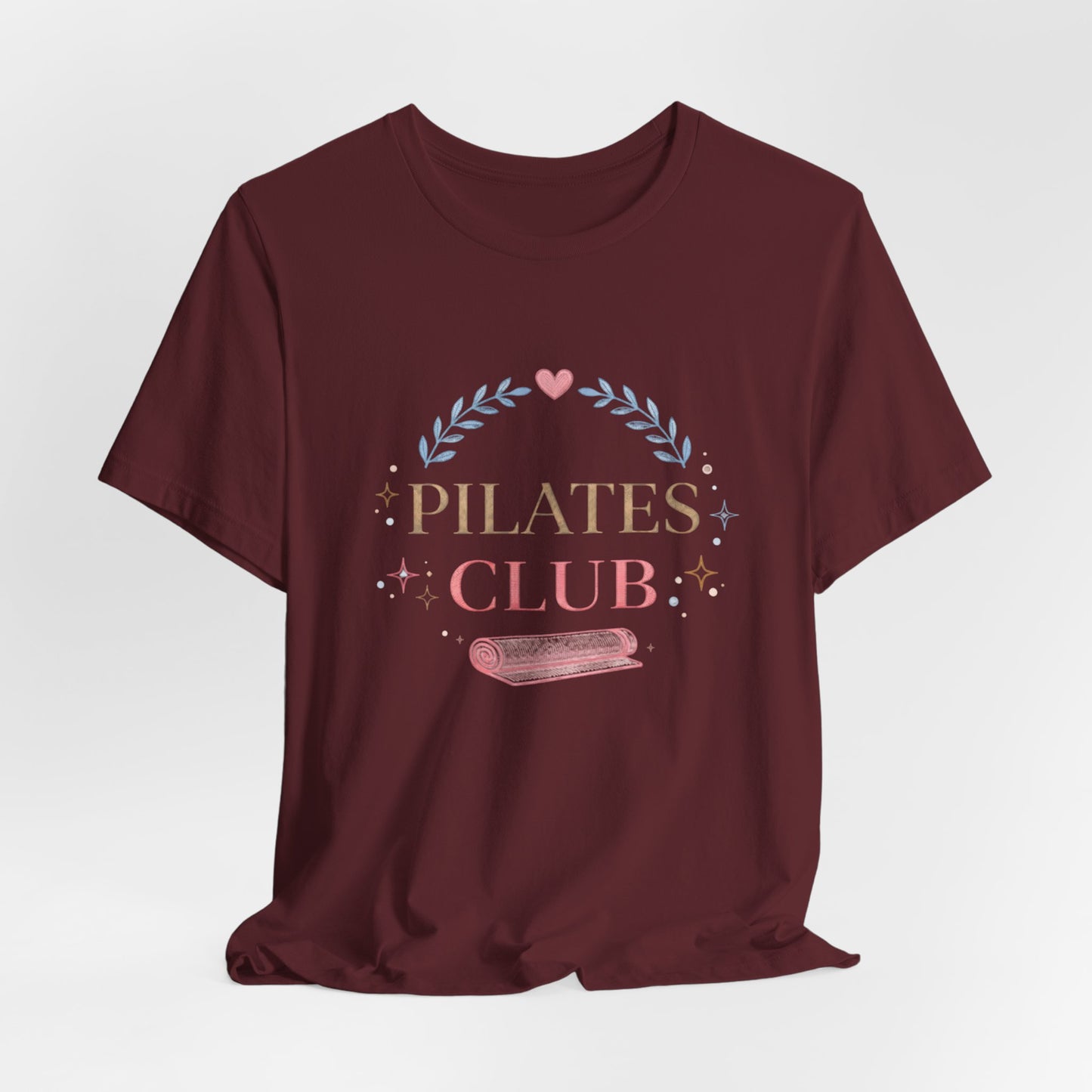 Pilates Club T‑Shirt — Cute Pastel Yoga Mat Tee for Pilates Lovers