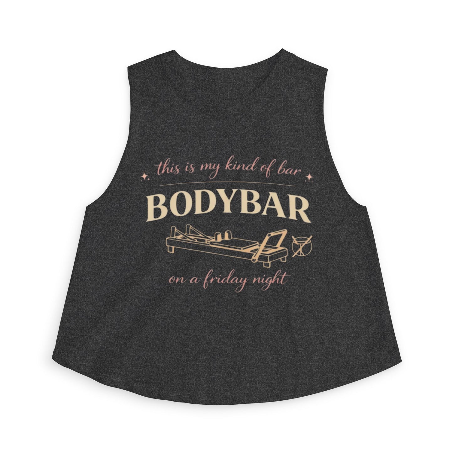Bodybar Lounge Crop Top — "This Is My Kind of Hour" Relaxed Tank for Women
